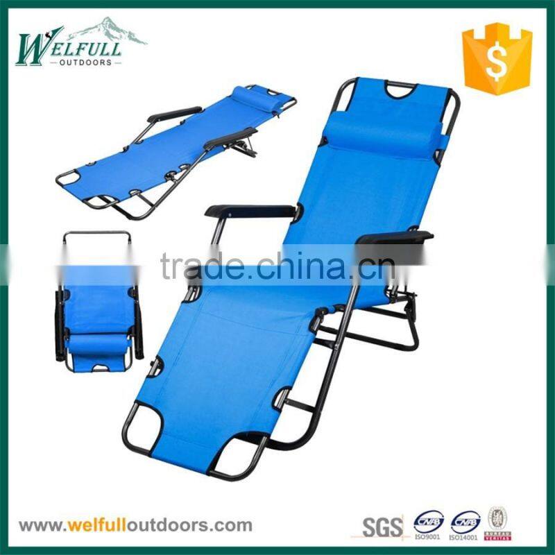 Deluxe folding armrest chair sturdy camping chair
