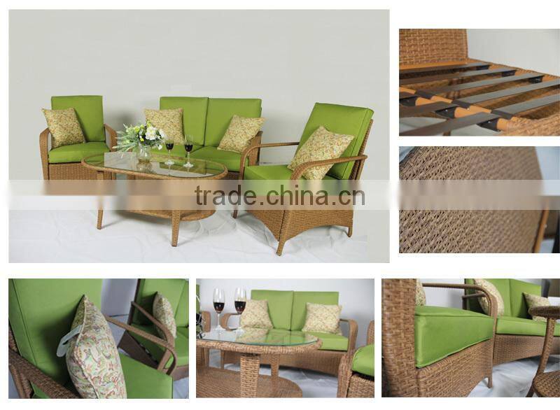 Hot sales Steel Frame Rattan Garden sofa