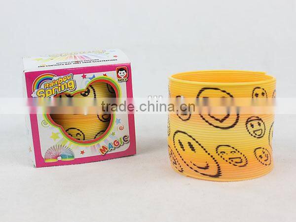 wholesale good quality magic rainbow spring with smile face/rainbow circle