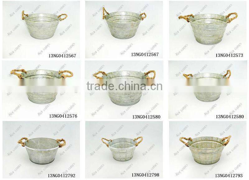 cheap nature zinc flower pots wholesale