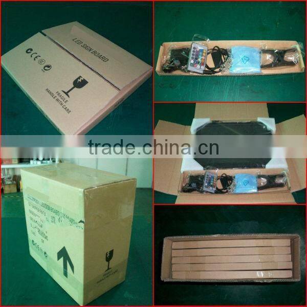 Semi-outdoor tempered glass panel LED writing board illuminated LED message board restaurant LED advertising board