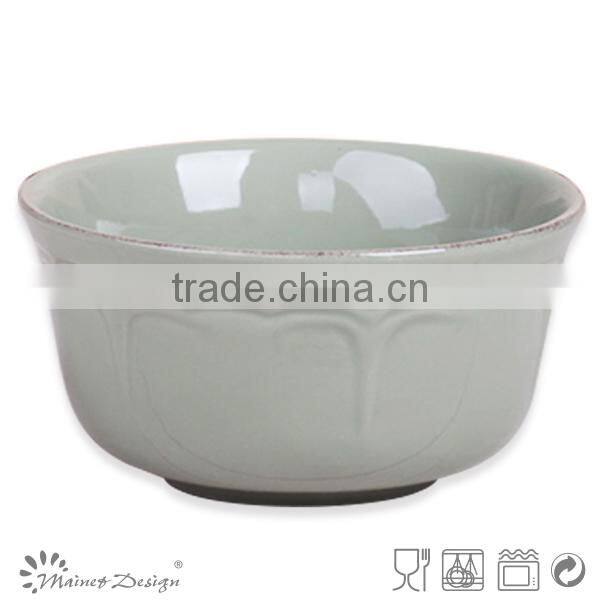 round stoneware ceramic cheap solid color bowl