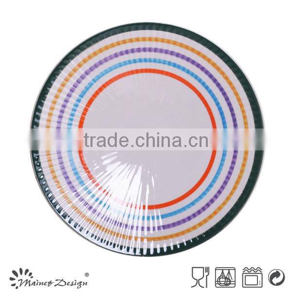 embossed stoneware cheap ceramic dinner plate