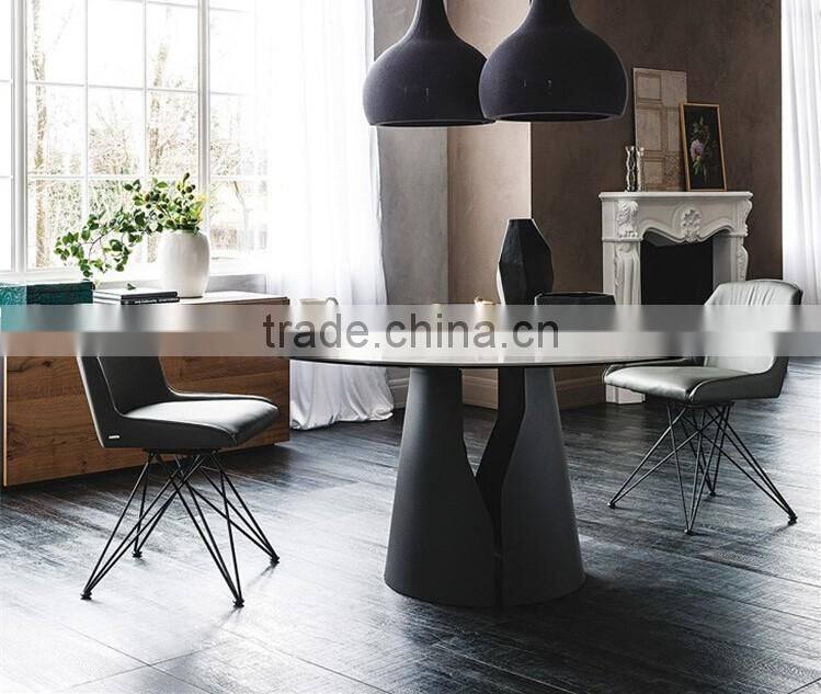 Momoda luxury Italy modern furniture 1PC custom made 8-12 chairs marble top dining table Dubai middle east dining room furniture