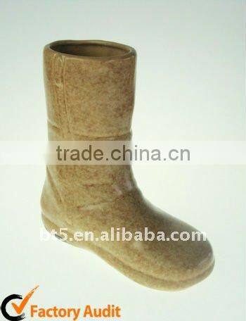 9" Shoe shape ceramic flower vase