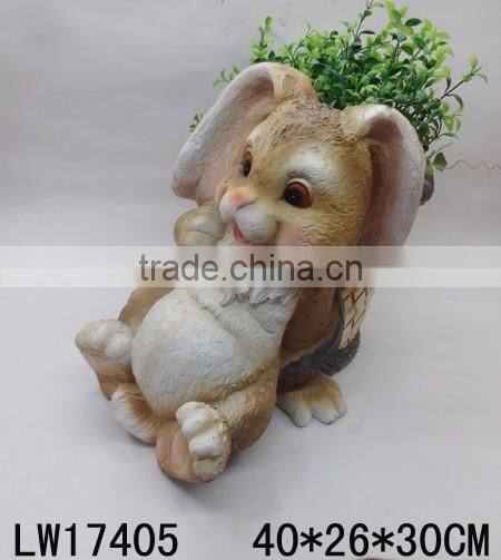 Modern Elegant Garden Yard Decor Animal Flower Pot Squirrel Plant Pot Resin Decoration