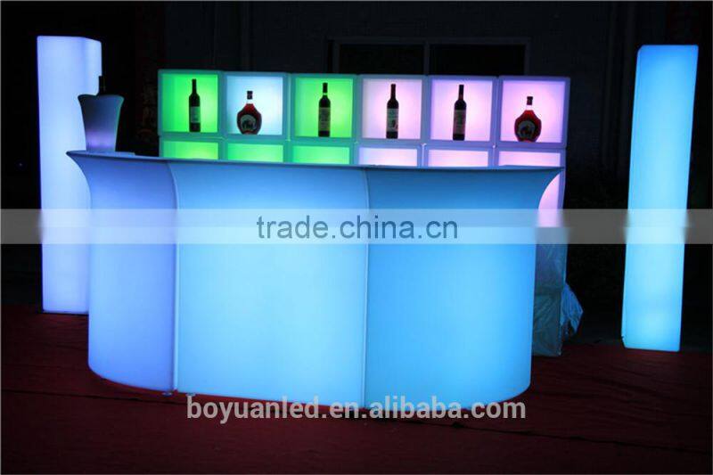 Rechargeable top quality led bar table/disco straight bar counter