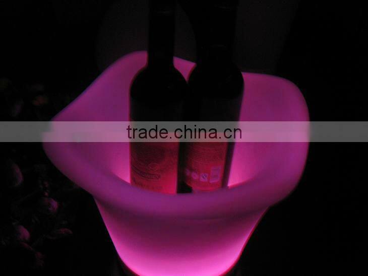 Waterproof IP65 plastic ice bucket/fruit tray/led wine pot