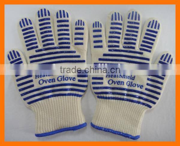 Custom Silicone Grip Heat and Cut Resistance Gloves for Kitchen Use