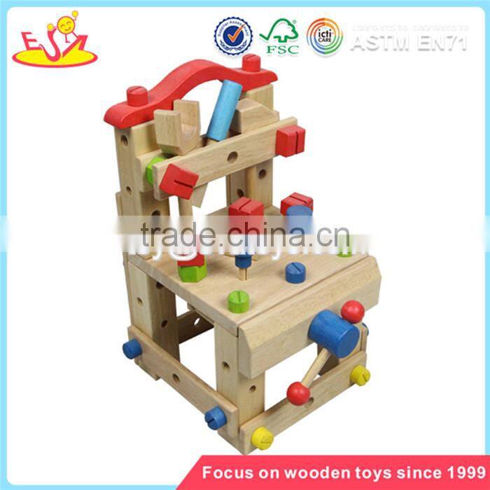 Wholesale new product wooden tools platform toy DIY funny kids wooden tools platform toy W03D029