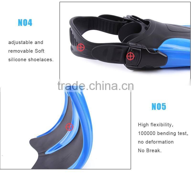 2017 New Open Heel Diving Fins For Short Distance Diving