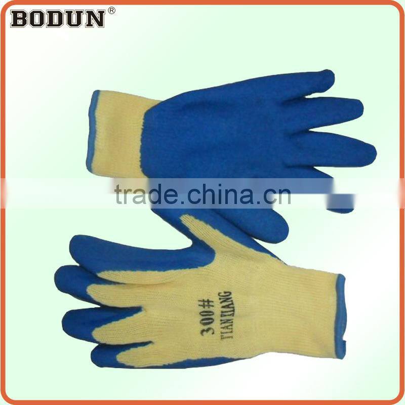 A1007 Cotton Yarn Glove with Crinkle nitrile