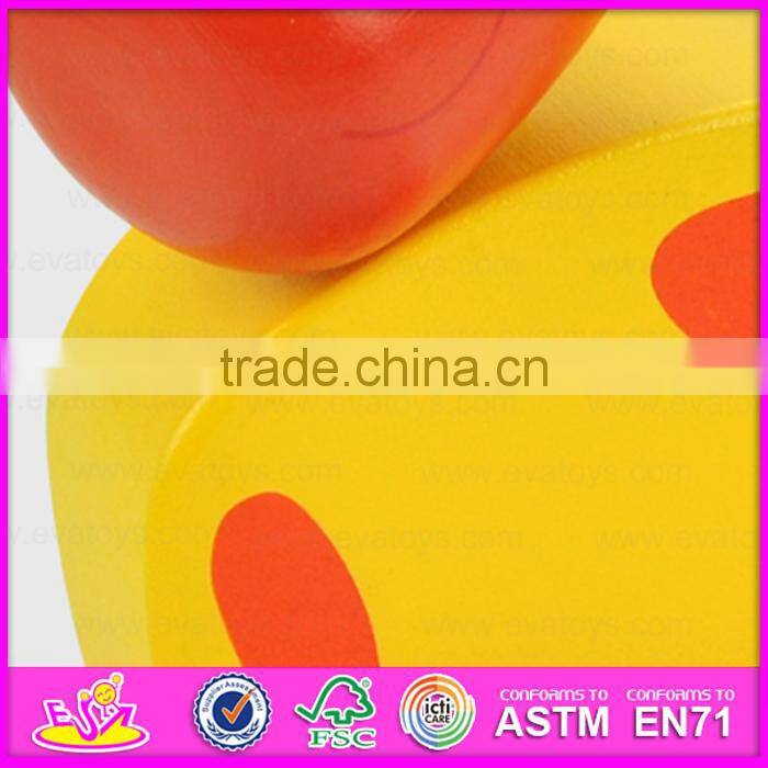 2015 Beautiful design animal wooden pull toy,Children pulling along toy pull line toy,Cheap baby Wooden toy pull cart W05B094