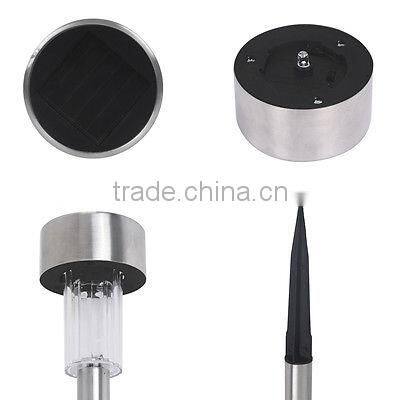 Outdoor Garden Stainless Steel LED Solar Path Landscape Light Lamp NEW