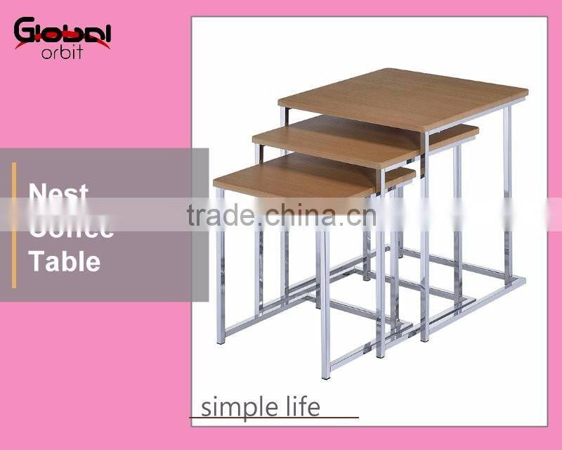 New Design Living Room Furniture Plastic Base With Glass Top Coffee Table