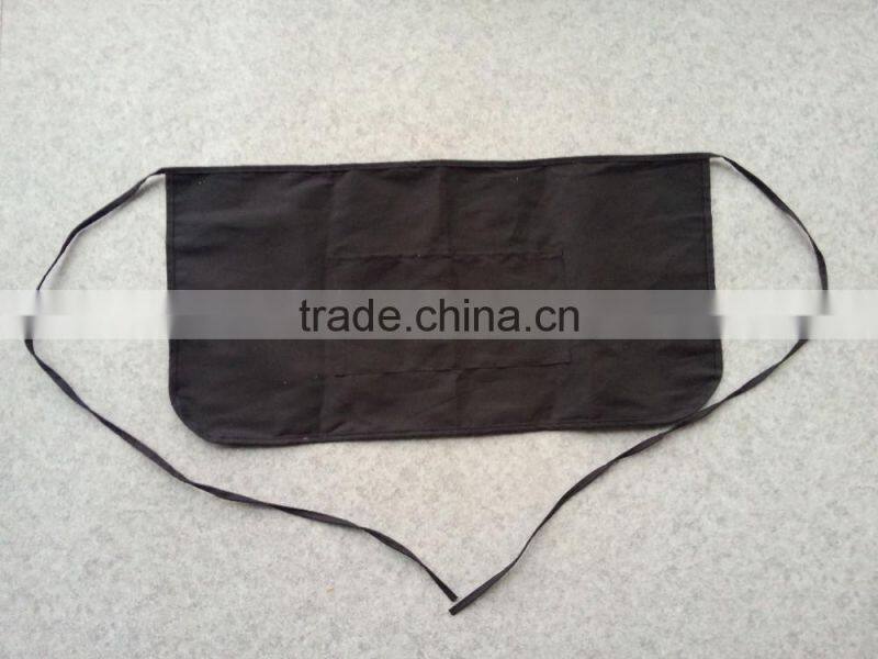Black Cotton Apron Waist Style Cooking Apron With One Pocket(Z-AP-006)