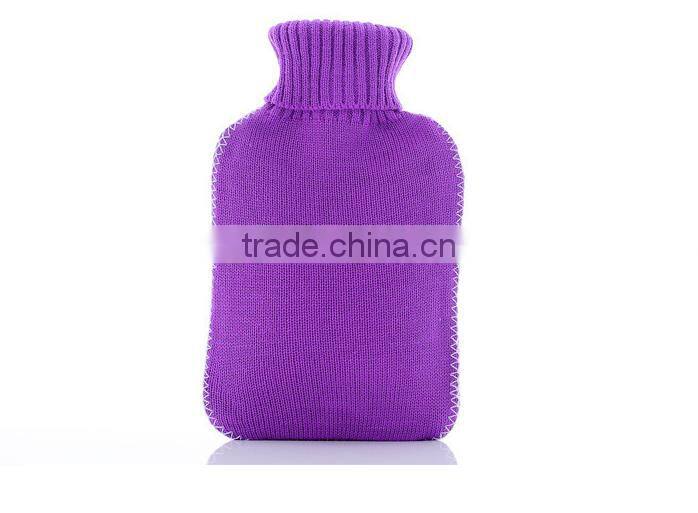 2000ml knitted hot water bottle cover with Sapporo edge