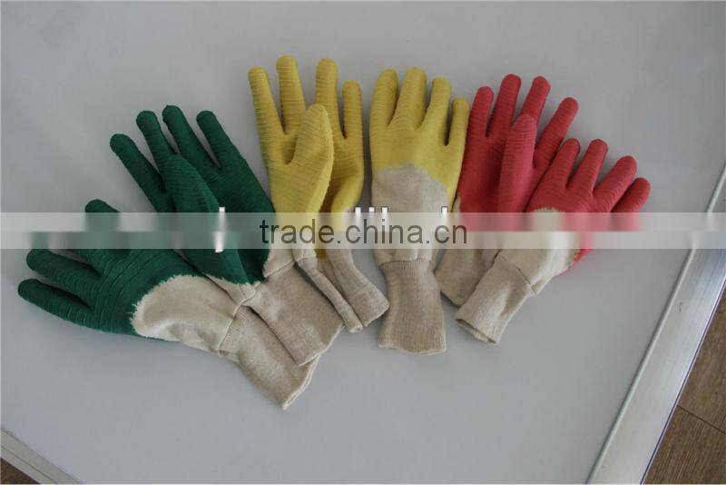 glass protective gardening latex coated working gloves