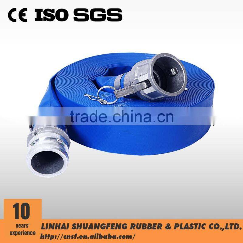 pvc lay flat pump water hose set connect with PIN LUG / CAM LOCK couplings