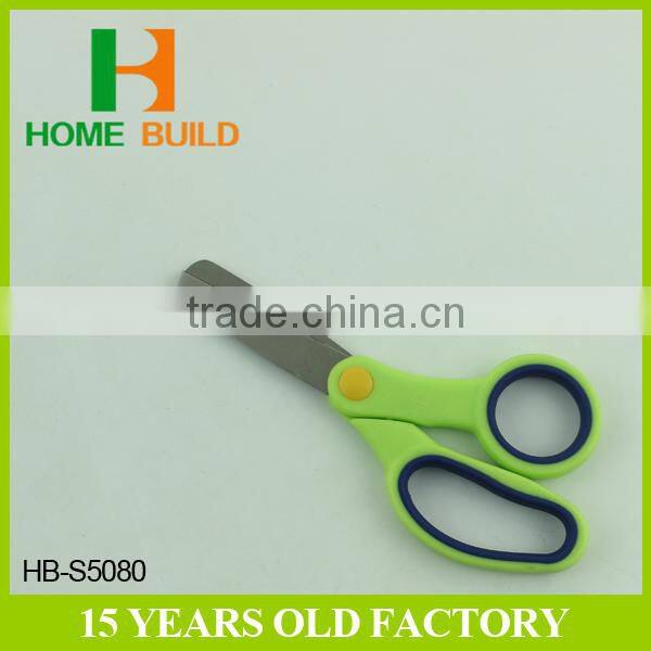 Factory price HB-S5080 5" big satin polished blades PP TPR handle children scissors
