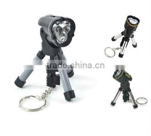 Mini Tripod Flashlight With Keychains