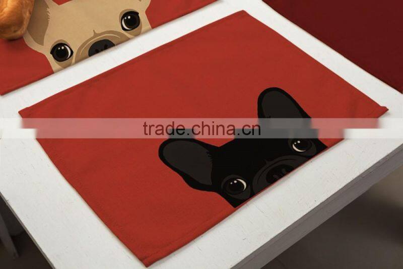 Animal Printing Table Dinner Napkin Linen Cotton Folding Design For Home Restuarant Decoration Pieces