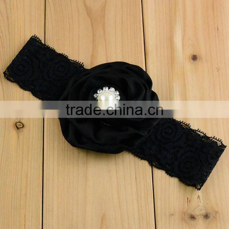 Most Hot Handmade Silk Flowers Headband For Girls Hair Ornament and Top Baby Headband with Flowers