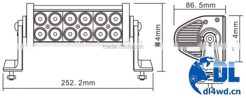 high power 36w car led lamp led work light bar