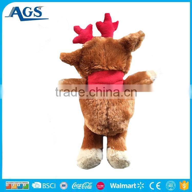 christmas plush toy cute lint bear wearing christmas decoration suit