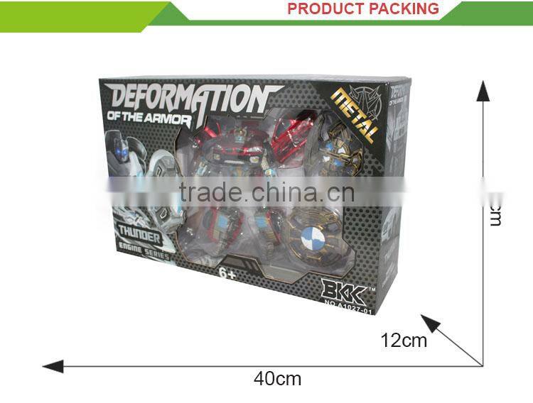 Funny intelligence transform car boy toy metal robot