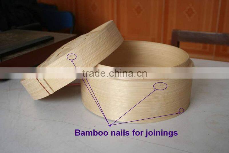 5" diameter Chinese natural designed Bamboo dim sum Steamer