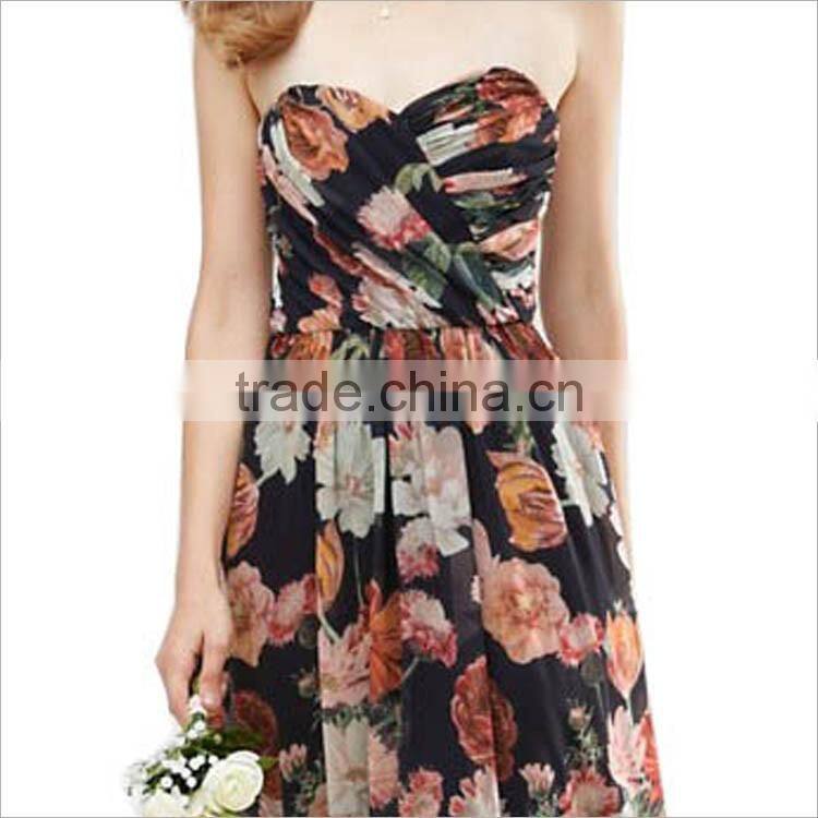 Multi Colors Cheap Print Floral Chiffon New Fashion Women Dress Long Dress Chiffon Maxi Dress New Style With Printed Dress