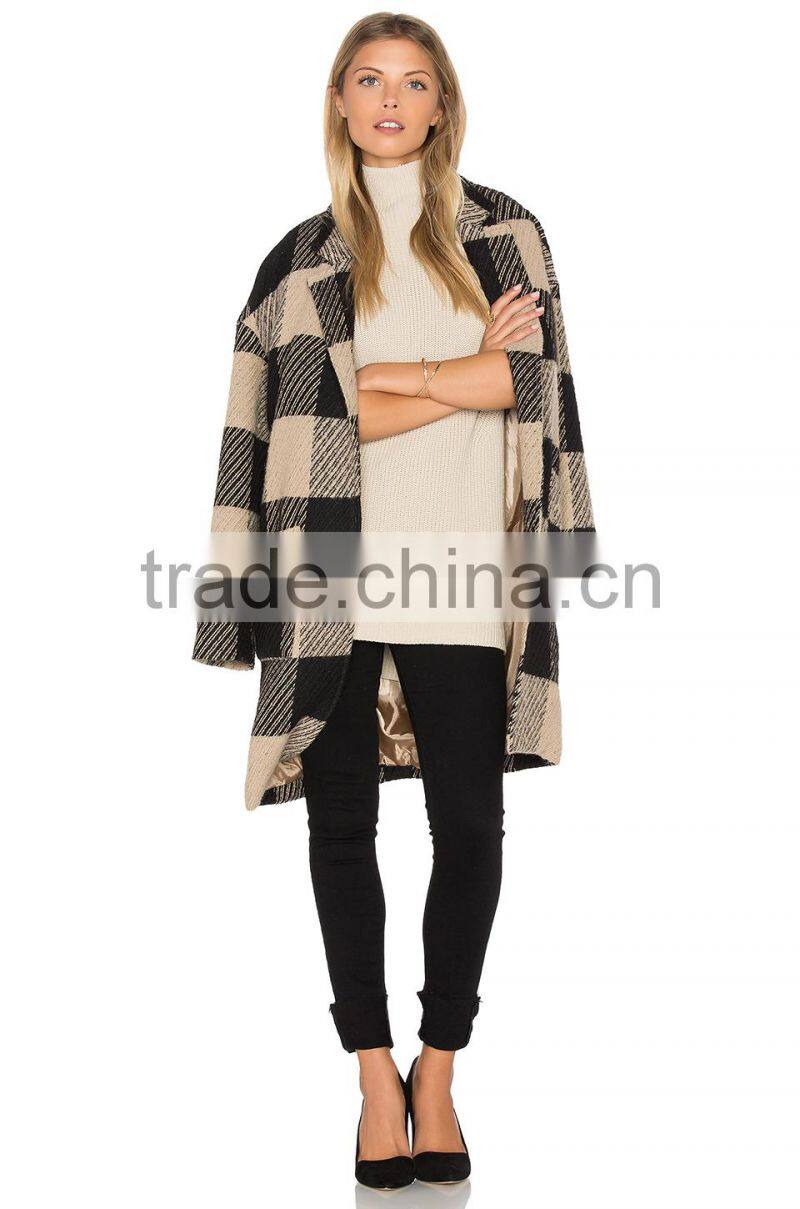 OEM service plus size 100% Wool women's coat keepwarmer
