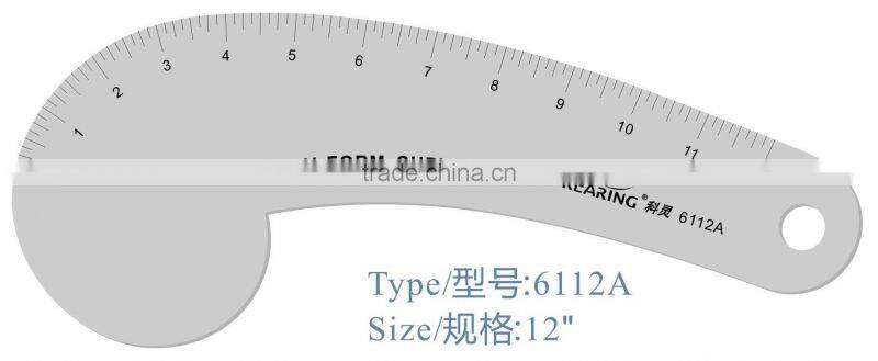 Kearing Transparent Acrylic Triangle Ruler for Sewing Multi Use Plastic Rulers#T036