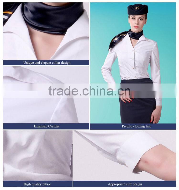 White Shirt And Black Skirts For Eastern Airlines Flight Attendant Uniforms