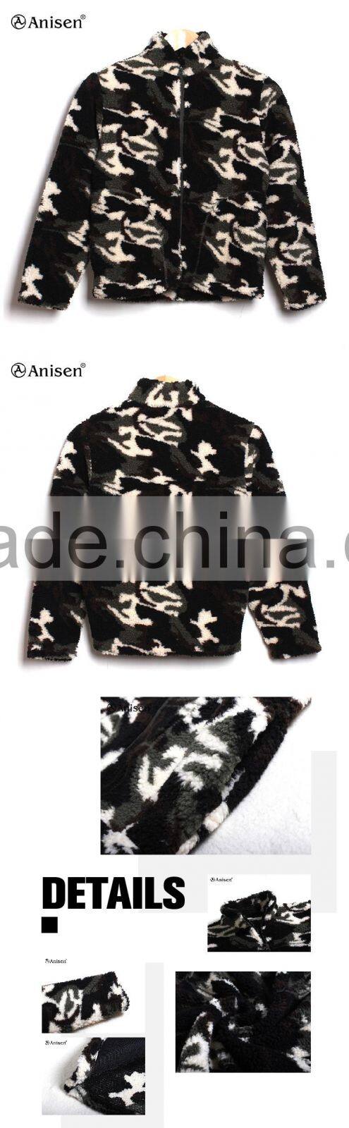 manufacturer factory china sherpa men and woman hunting short bomber jacket