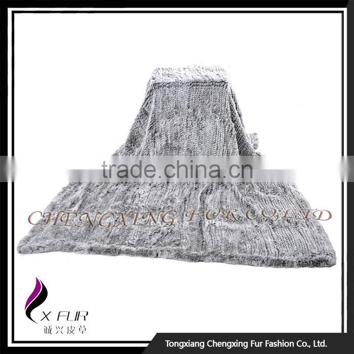 CX-D-92 Wholesale China Rex Rabbit Fur Throw