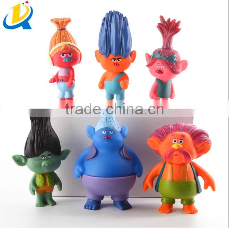 hot selling new movie Trolls action figure cute colorful figure for kids