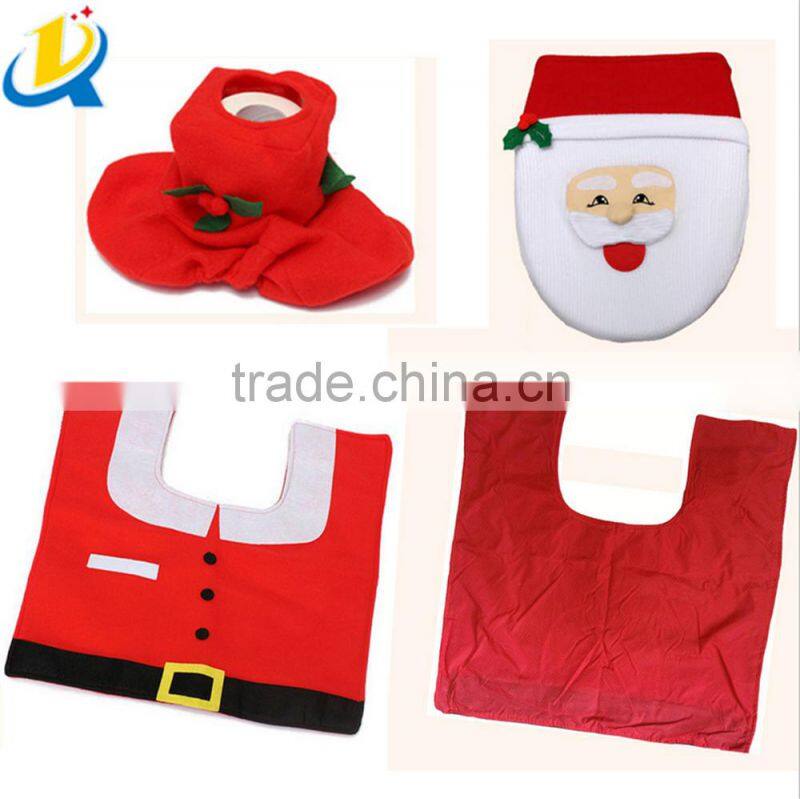 High quality new design Christmas wholesale fabric toilet seat cover