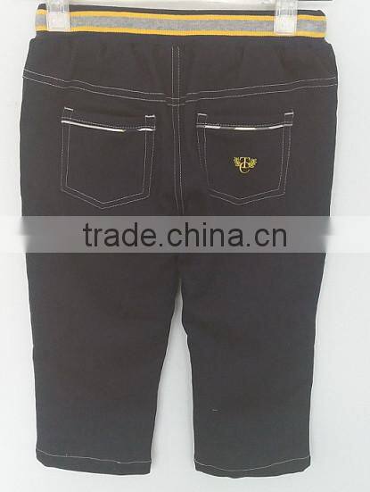 baby boys cute navy embroidered jeans for Autumn