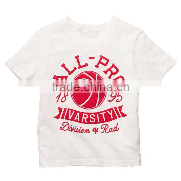 2014 boy cotton baseball t-shirt short sleeves sports shirt for kids printing top