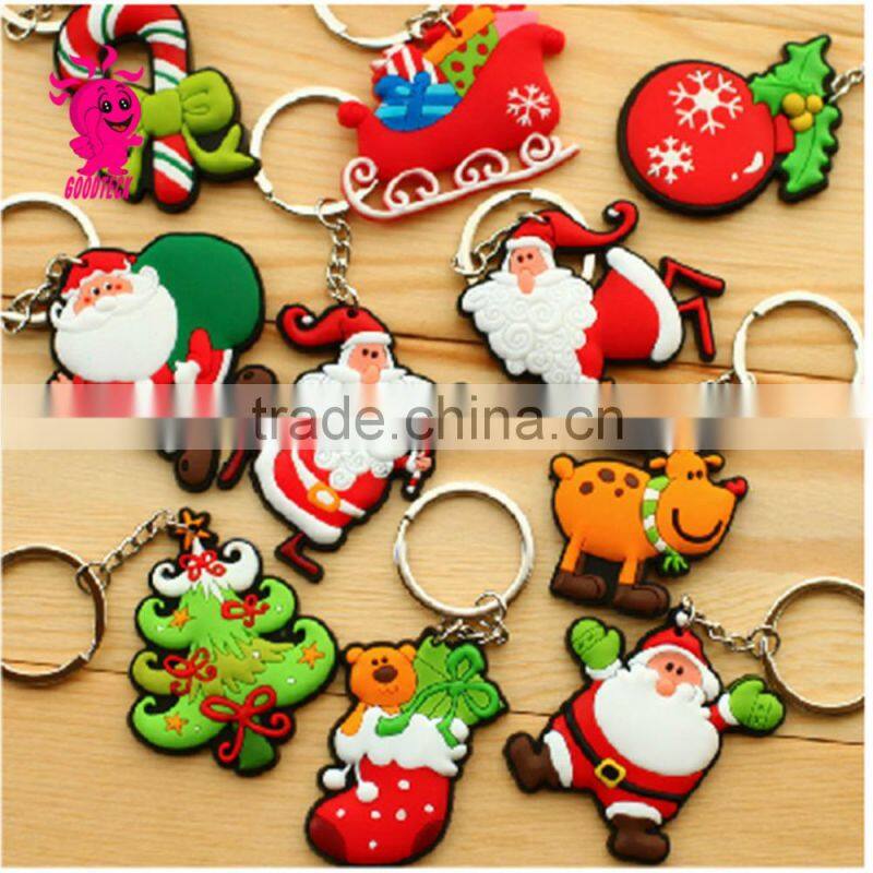 Hot sale 2015 christmas Santa Claus Small pendant Key buckle for christmas