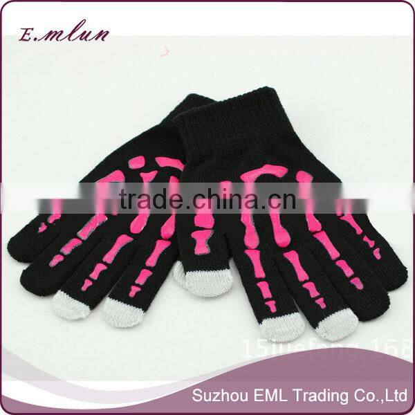 Unisex winter magic knitted noctilucent gloves