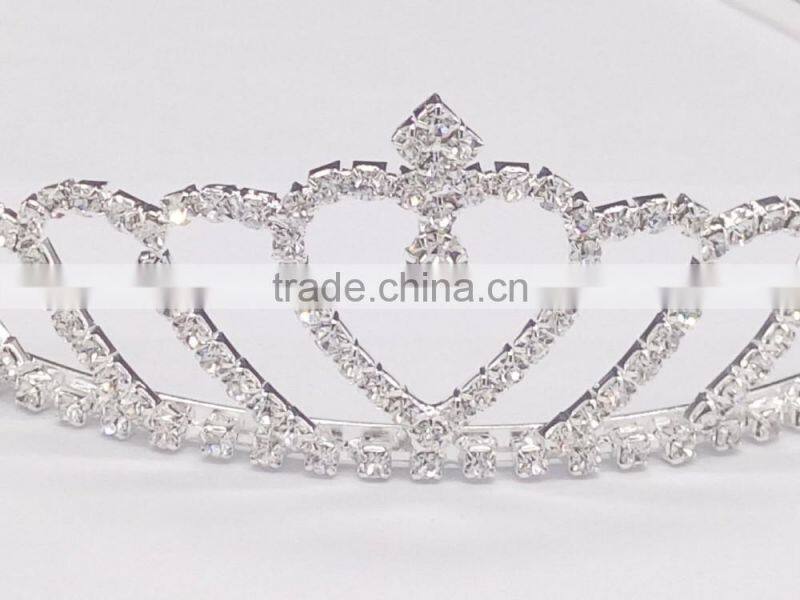 2017 New Crown Crystal Gold Bridal Wedding Hair Comb Accessories Headdress