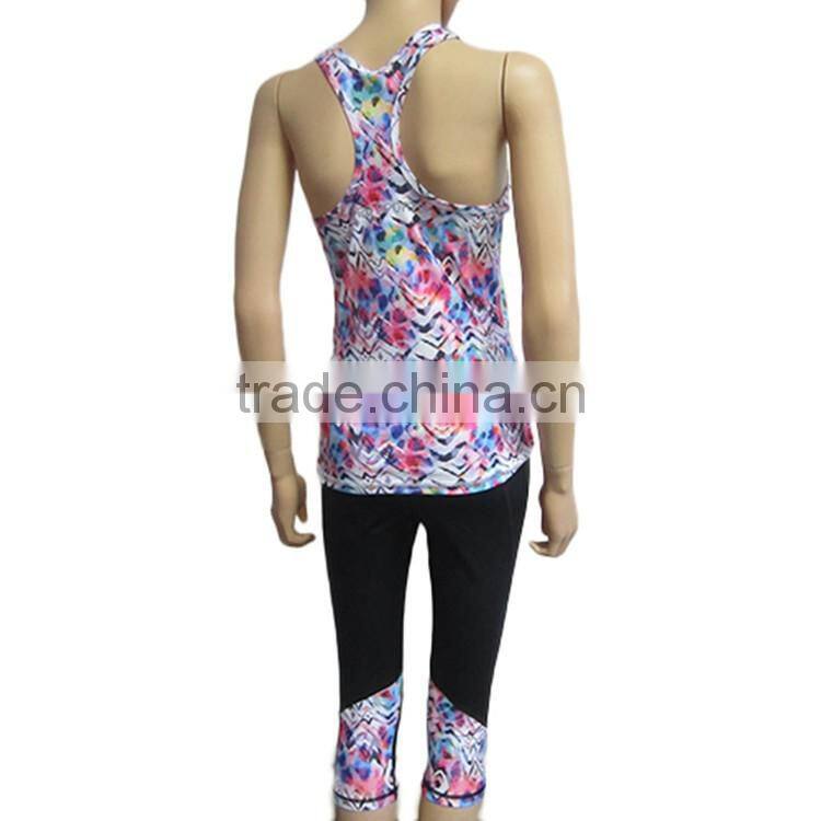 New Custom Fitness Yoga Tank Top Fancy Sublimation Fitness Clothing Women Wholesale Fitness Clothing