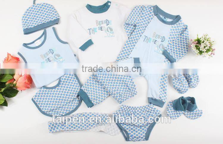 100% Cotton Purple Romper 8Pcs Summer Baby Girls Clothing Sets For Factory Price