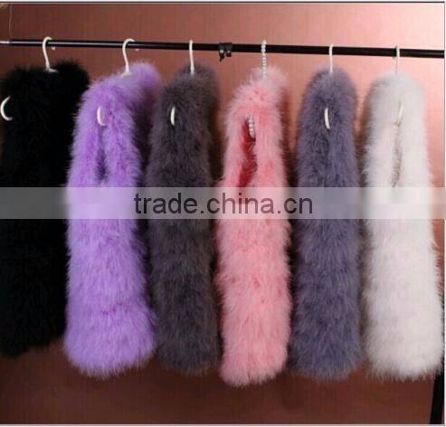 Wholesale Turkey Feather Fur Short Vest For Party Wedding Lady Fashion Fur Apparel
