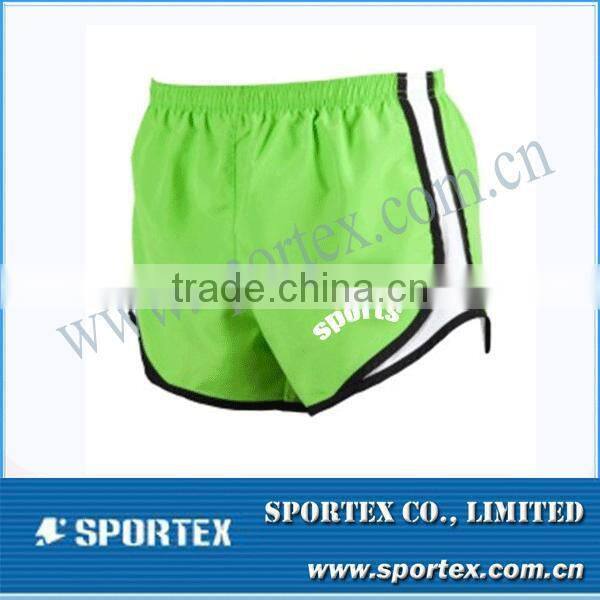 Reflective Tape Embroided Printing 100% Polyester Ladies Shorts for Running MZ0420