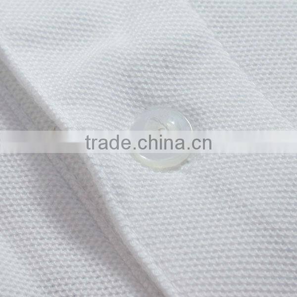breathable and comfortable men's white polo shirts made of 100% cotton