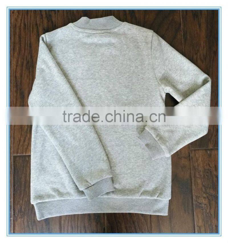 Custom pullover fleece hoodie for winter , custom printing kids crewneck sweatshirt